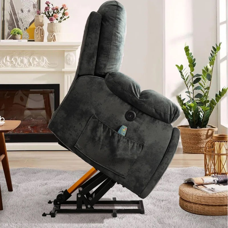 Power Lift Chair Heated Massage Electric Recliner with Super Soft Padding