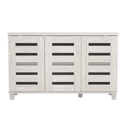 Cream Beige Shoe Cabinet