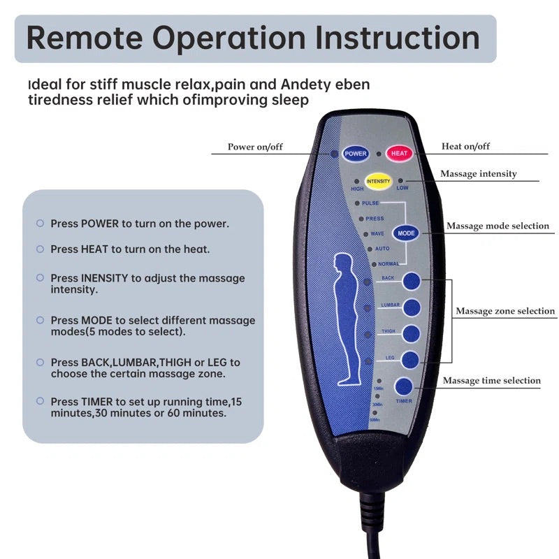 Heated Manuel Massage Recliner