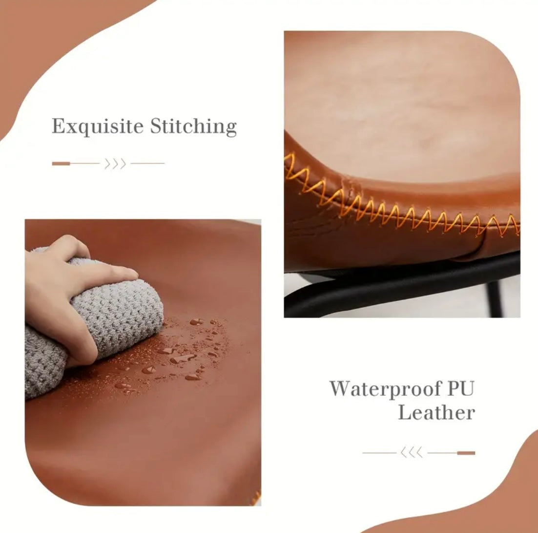 Faux Leather High Back Bar Chairs