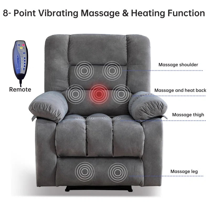 Heated Manuel Massage Recliner