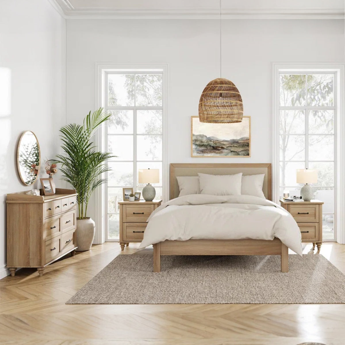3 pc Dresser and Nightstand Bedroom-Set