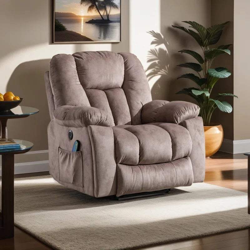 Power Lift Chair Heated Massage Electric Recliner with Super Soft Padding