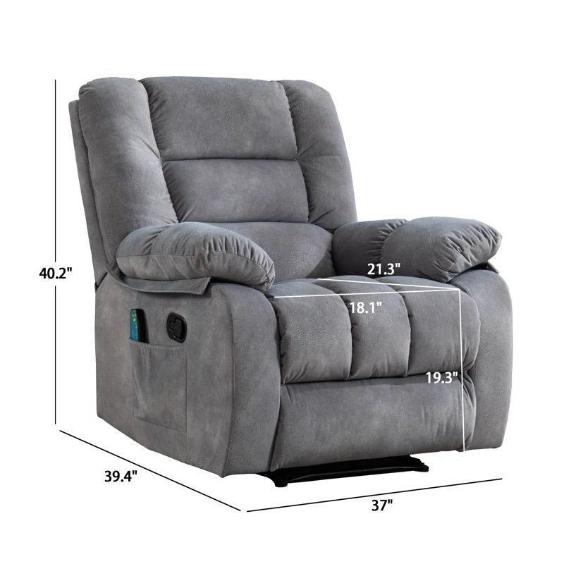 Heated Manuel Massage Recliner