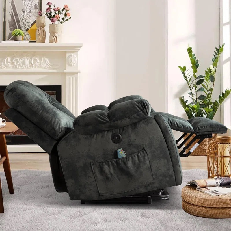 Power Lift Chair Heated Massage Electric Recliner with Super Soft Padding