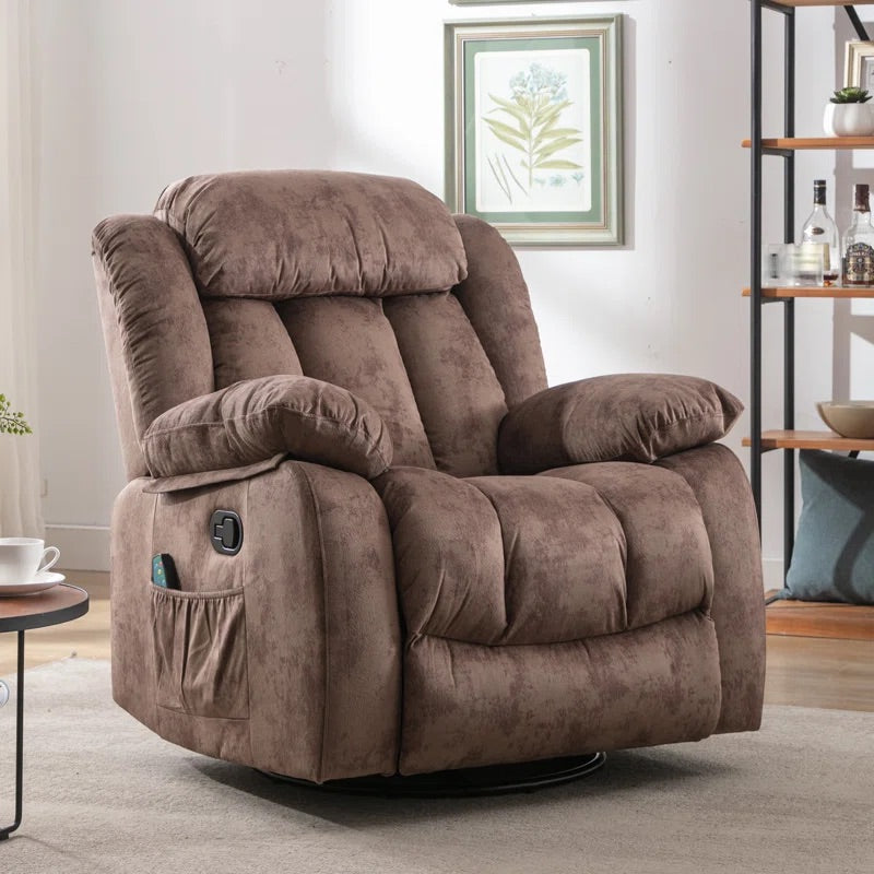 Heated Massage Swivel Rocking Recliner