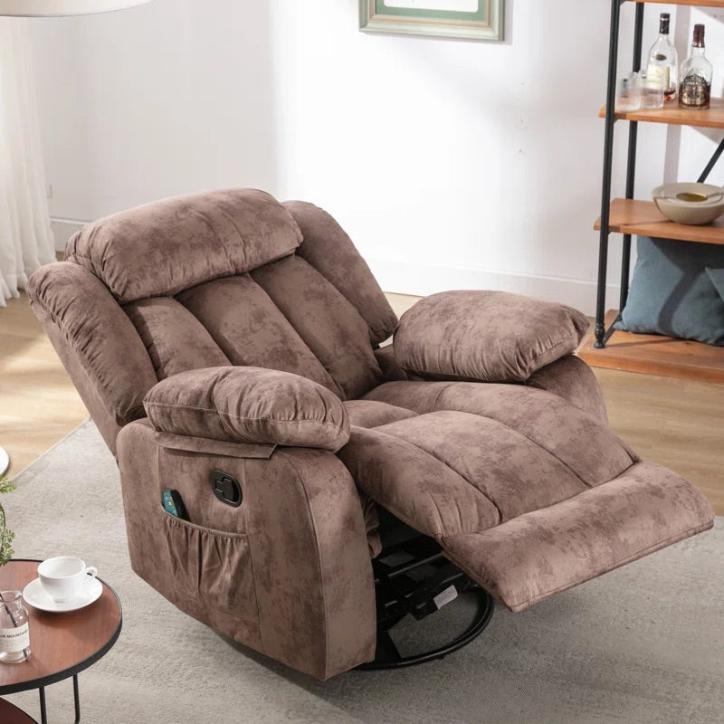 Heated Massage Swivel Rocking Recliner