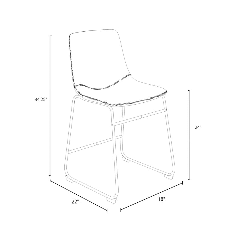 Faux Leather High Back Bar Chairs