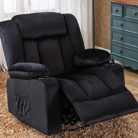 Massage Heated Rocking Recliner with Cup Holders
