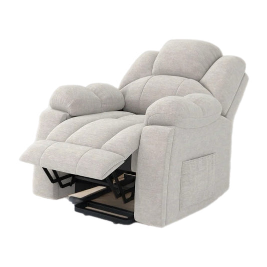 Light Gray Power Lift Massage and Heating Recliner